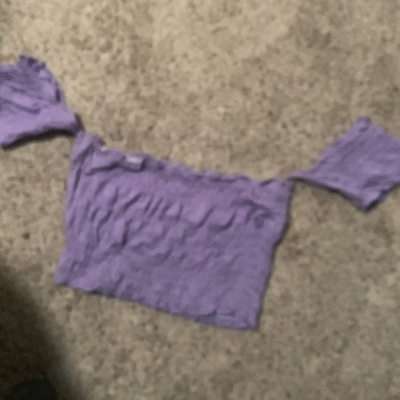 Purple scrunch crop top - Picture 5 of 5